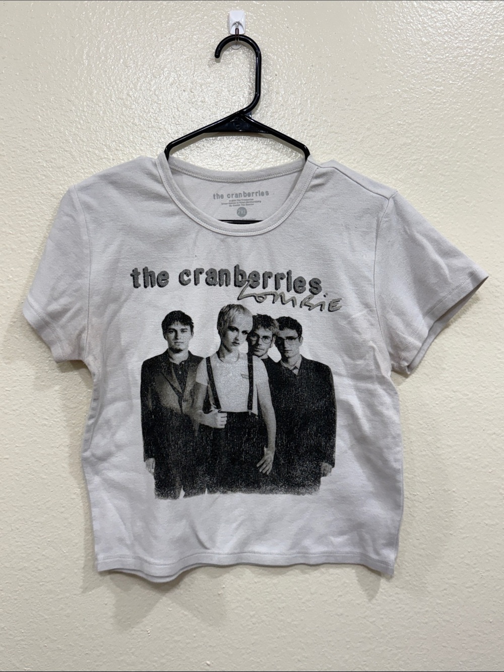 The Cranberries White Graphic Baby Tee Size 2XL